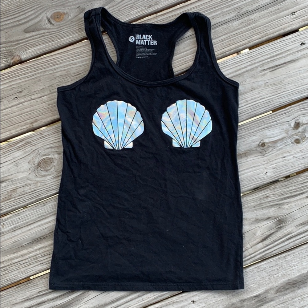 Holographic Seashell Tank Top